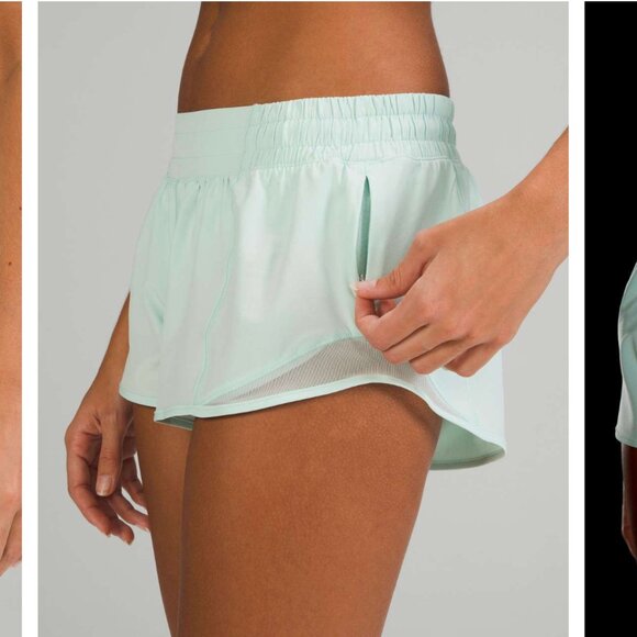 Lululemon Hotty Hot Low-Rise Lined Short 2.5" - Delicate Mint - Picture 2 of 7